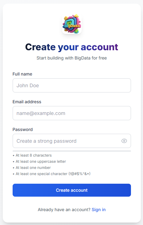Sign Up